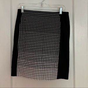 White House Black Market Black and white skirt